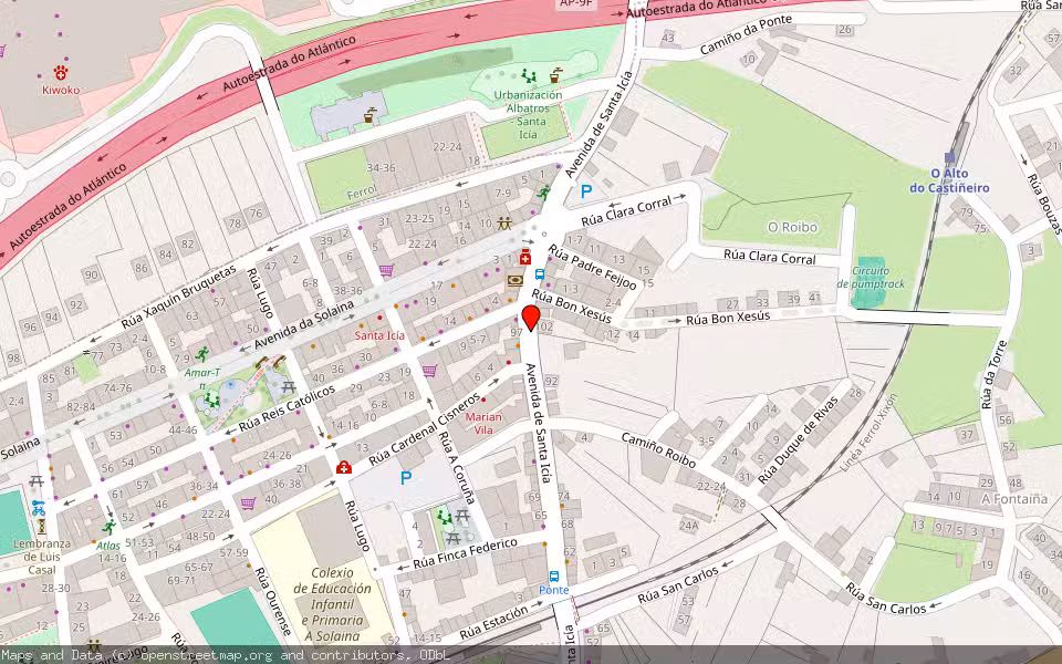 Mapa de Subasta Inmueble (Vivienda) en Naron, A Coruña