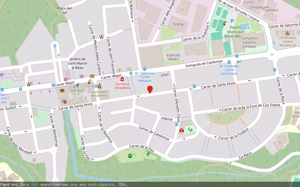 Mapa de Subasta Inmueble (Vivienda) en Cervelló, Barcelona