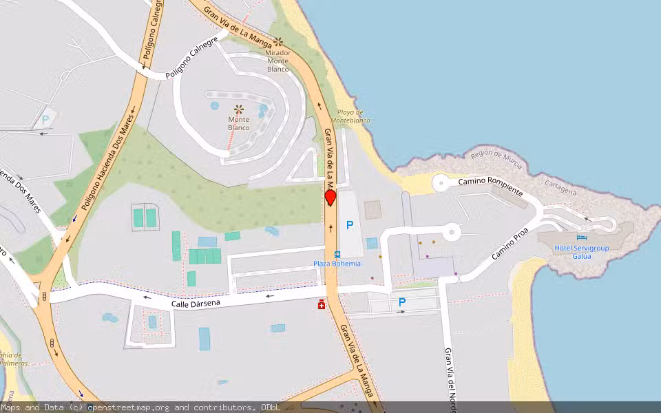 Mapa de Subasta Inmueble (Vivienda) en Cartagena, Murcia