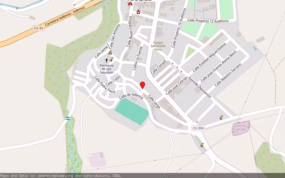 Mapa de Subasta Inmueble (Vivienda) en Losa Del Obispo, Valencia/València
