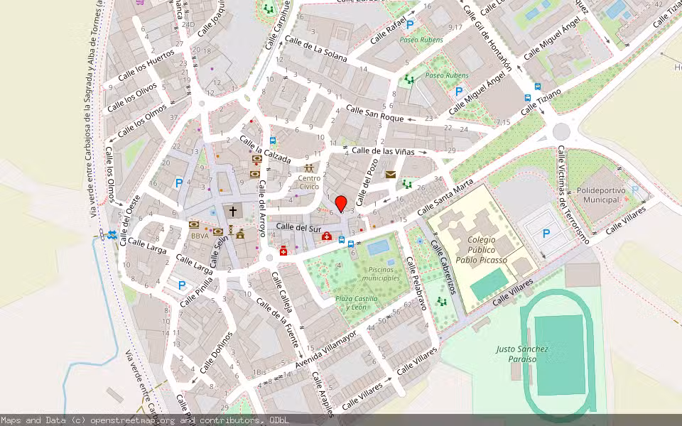 Mapa de Subasta Inmueble (Garaje) en Carbajosa De La Sagrada, Salamanca