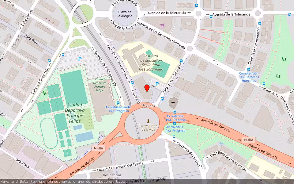 Mapa de Subasta Inmueble (Garaje) en Arganda, Madrid