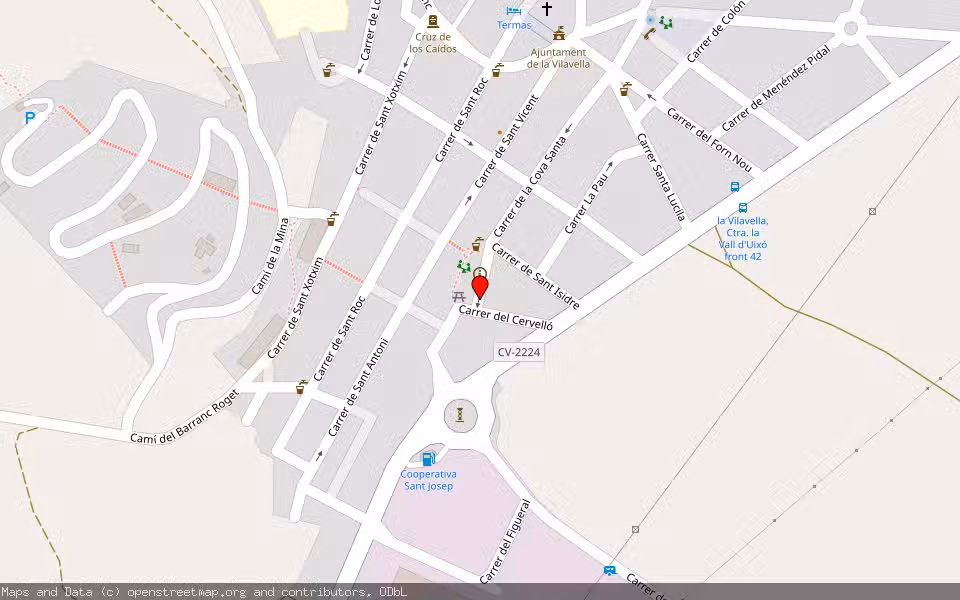 Mapa de Subasta Inmueble (Garaje) en La Vilavella, Castellón/Castelló