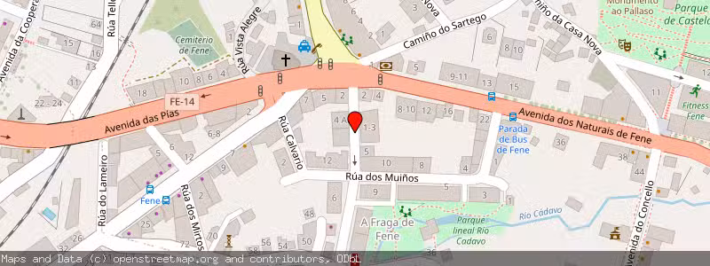 Mapa de Subasta de Inmueble (Garaje) en Fene, La Coruña (A Coruña) 