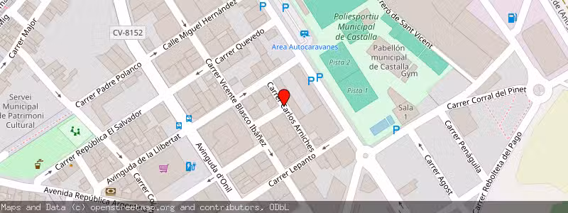 Mapa de Subasta de Inmueble (Trastero) en Castalla, Alicante 