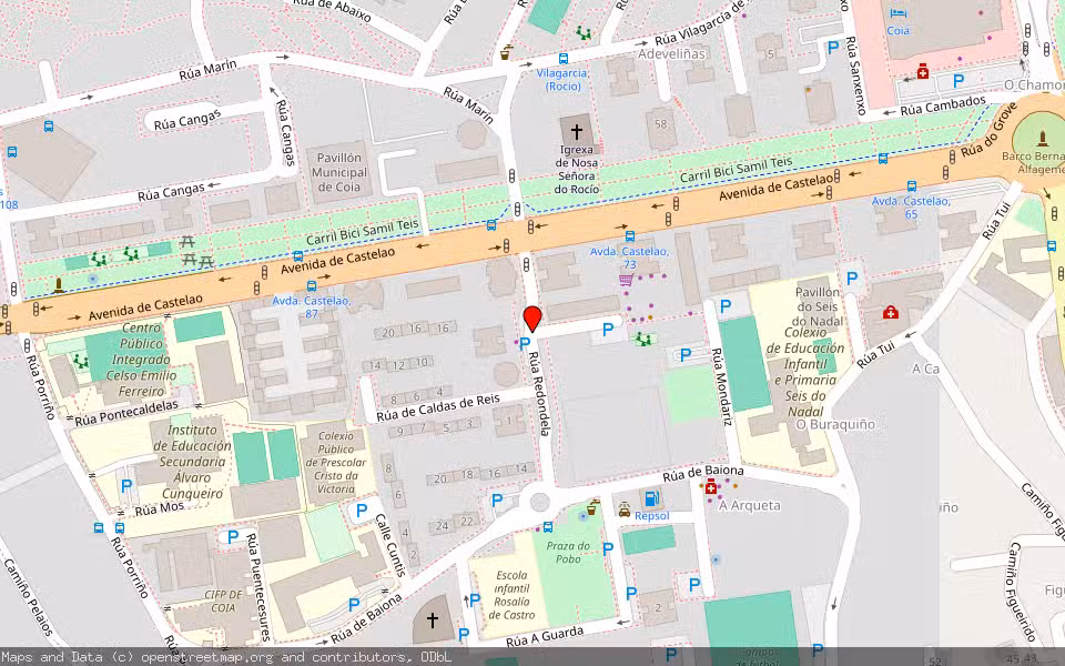 Mapa de Subasta Inmueble (Vivienda) en Redondela, Pontevedra