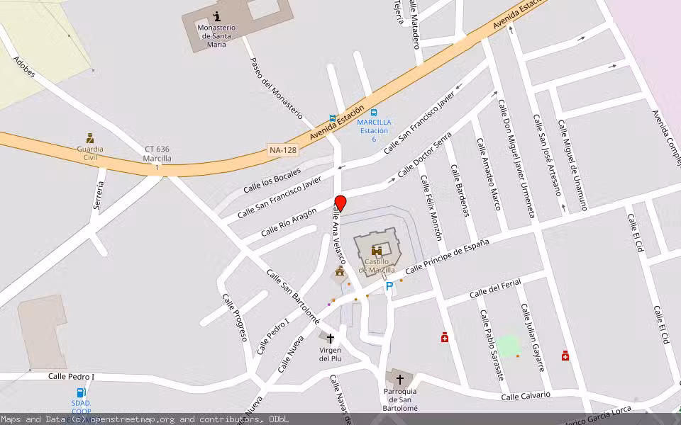Mapa de Subasta Inmueble (Vivienda) en Marcilla, Navarra