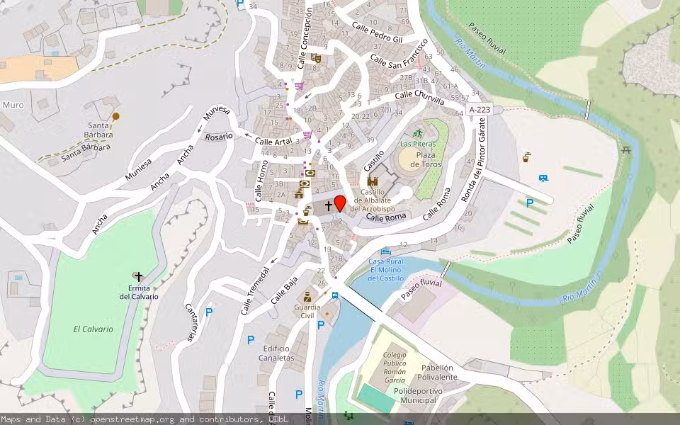 Mapa de Subasta Inmueble (Vivienda) en Albalate Del Arzobispo, Teruel