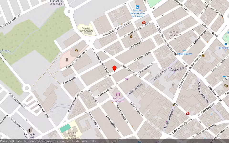 Mapa de Subasta Inmueble (Vivienda) en Linares, Jaén