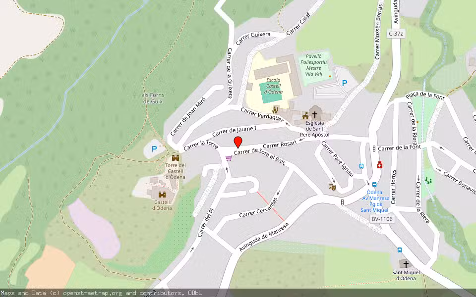 Mapa de Subasta Inmueble (Vivienda) en Odena, Barcelona