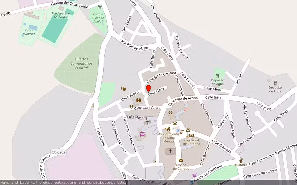 Mapa de Subasta Inmueble (Vivienda) en Doña Mencia, Córdoba