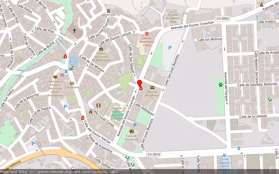 Mapa de Subasta Inmueble (Vivienda) en Chiva, Valencia/València