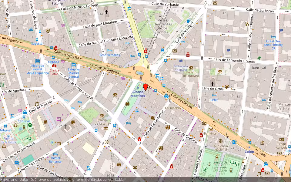 Mapa de Subasta Inmueble (Vivienda) en Madrid