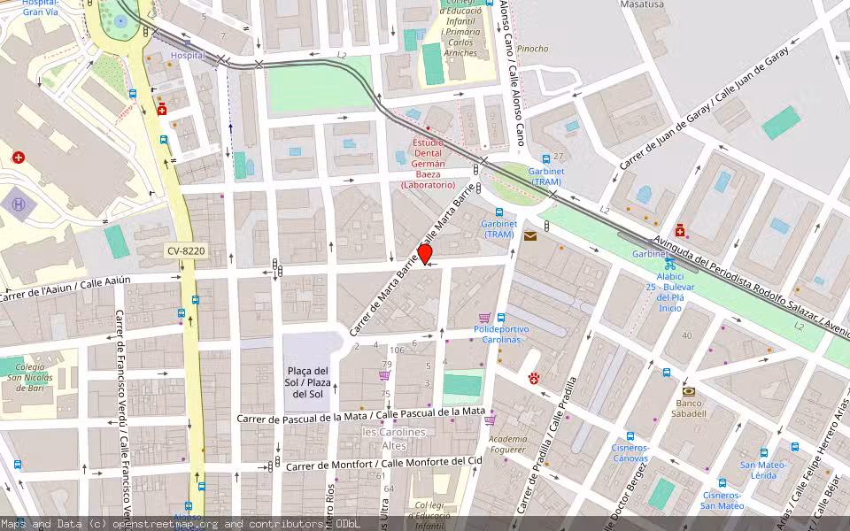 Mapa de Subasta Inmueble (Vivienda) en Alicante, Alicante/Alacant