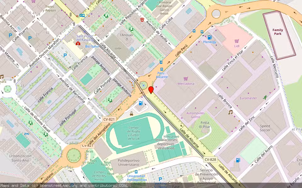 Mapa de Subasta Inmueble (Vivienda) en San Vicente Del Raspeig, Alicante/Alacant