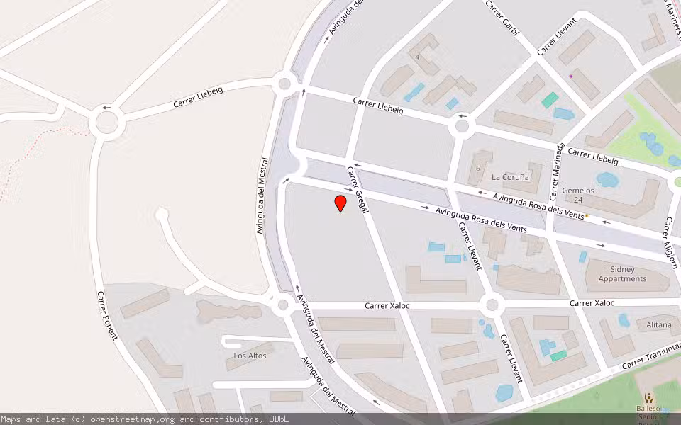 Mapa de Subasta Inmueble (Garaje) en Villajoyosa/vila Joiosa (la), Alicante/Alacant