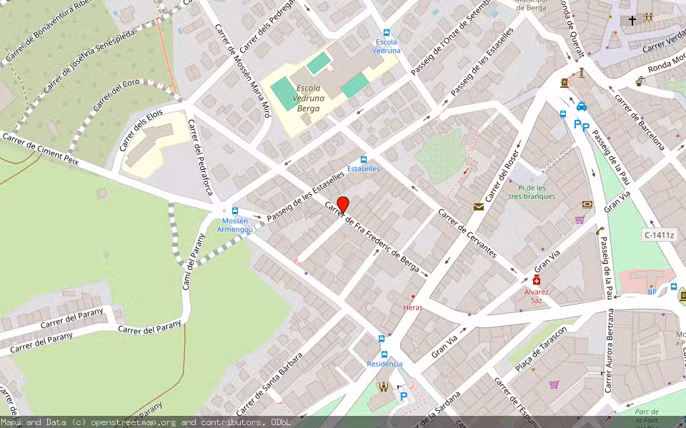 Mapa de Subasta Inmueble (Vivienda) en Berga, Barcelona