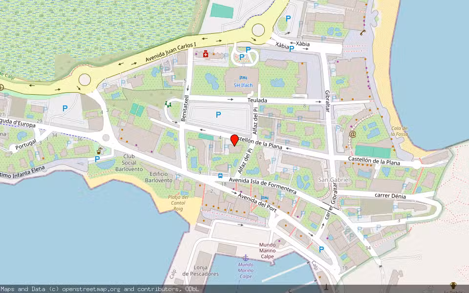 Mapa de Subasta Inmueble (Vivienda) en Calpe, Alicante/Alacant