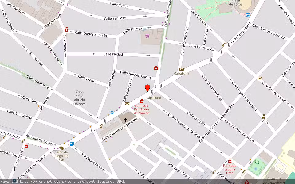 Mapa de Subasta Inmueble (Vivienda) en Almendralejo, Badajoz