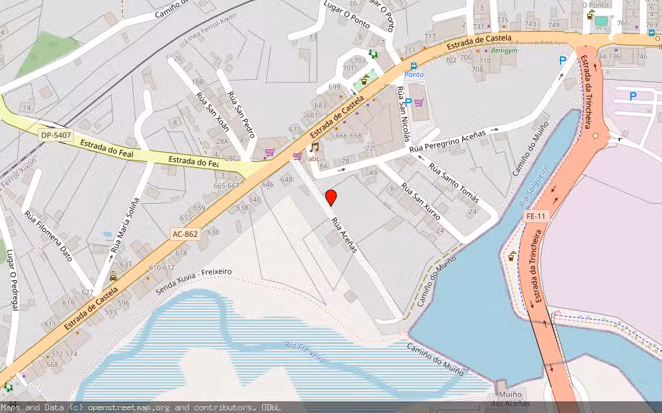Mapa de Subasta Inmueble (Solar) en Naron, A Coruña