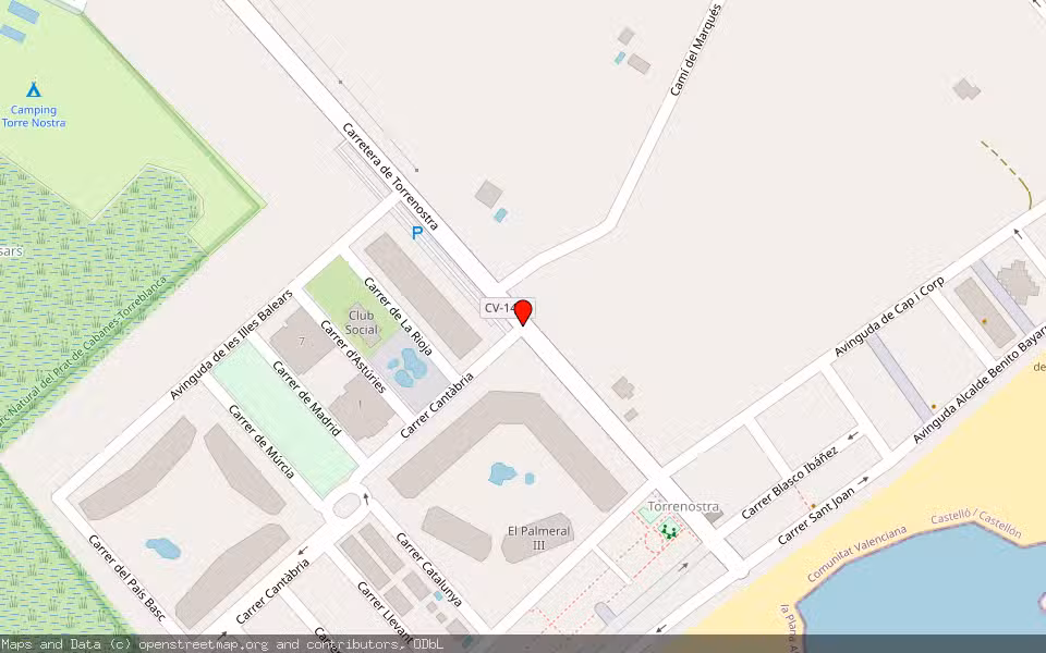 Mapa de Subasta Inmueble (Garaje) en Torreblanca, Castellón/Castelló