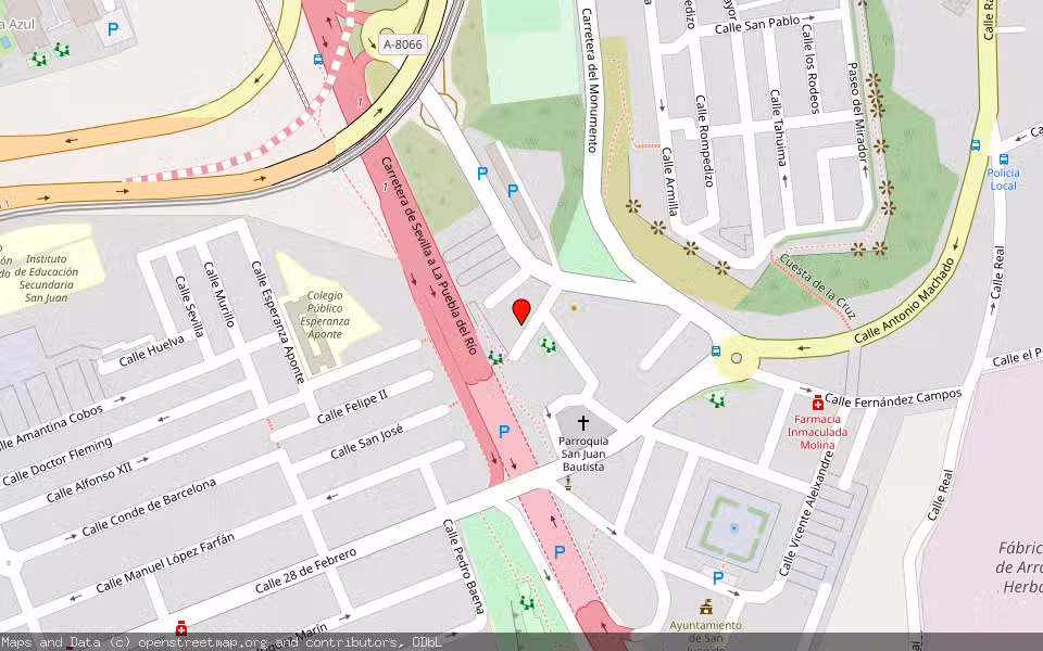 Mapa de Subasta Inmueble (Local comercial) en San Juan De Aznalfarache, Sevilla