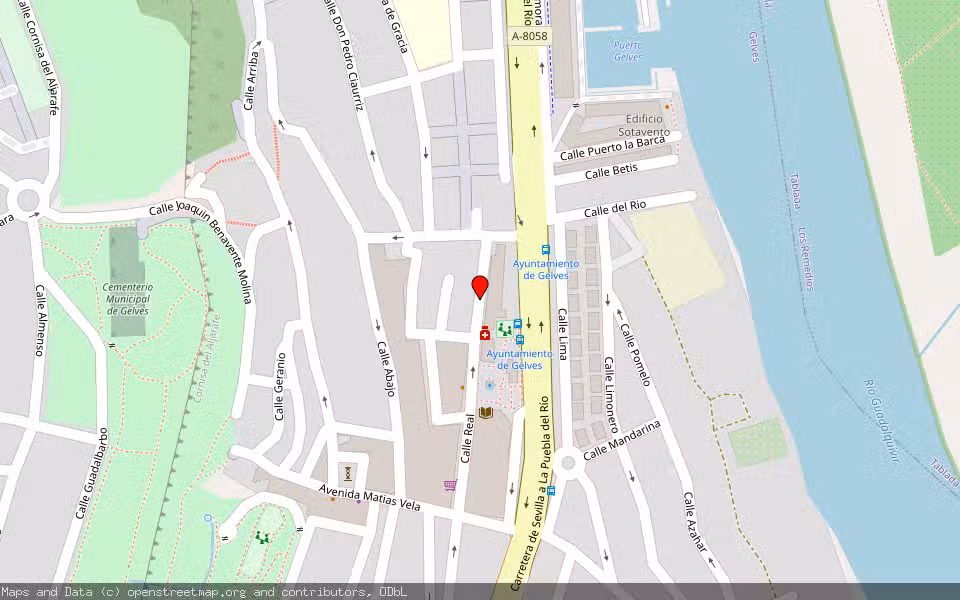 Mapa de Subasta Inmueble (Vivienda) en Gelves, Sevilla