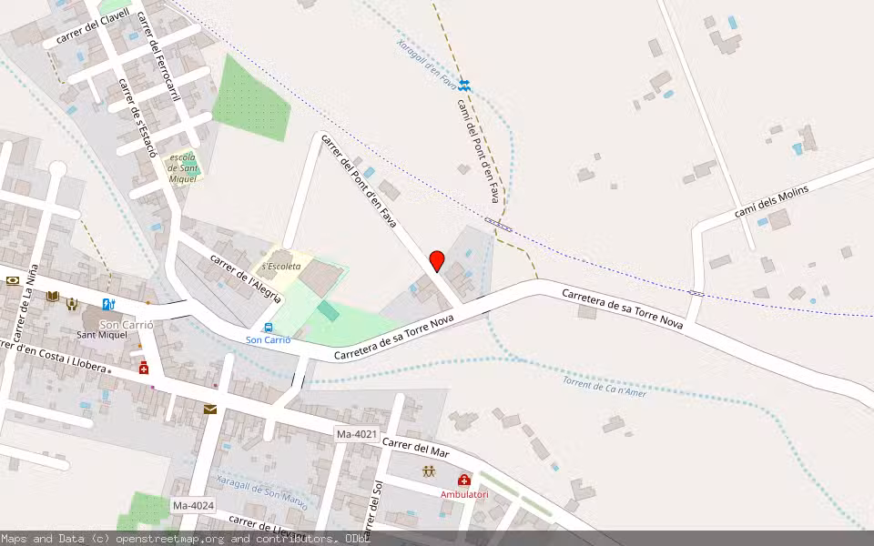 Mapa de Subasta Inmueble (Vivienda) en Son Servera, Illes Balears
