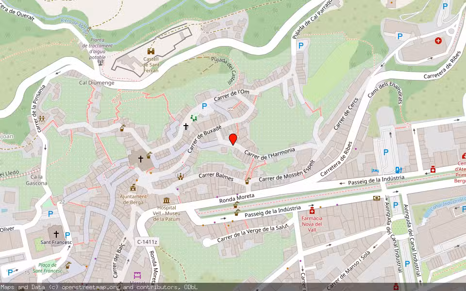 Mapa de Subasta Inmueble (Nave industrial) en Berga, Barcelona