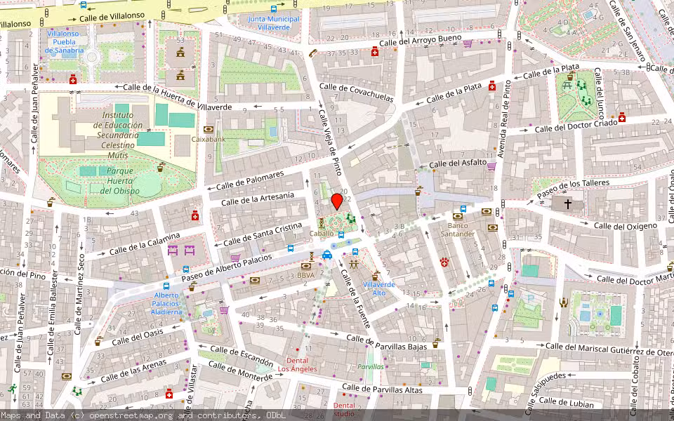Mapa de Subasta Inmueble (Garaje) en Madrid