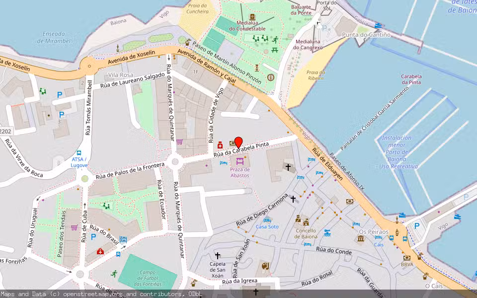 Mapa de Subasta Inmueble (Local comercial) en Baiona, Pontevedra