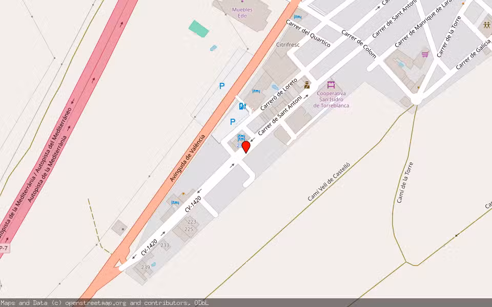 Mapa de Subasta Inmueble (Garaje) en Torreblanca, Castellón/Castelló