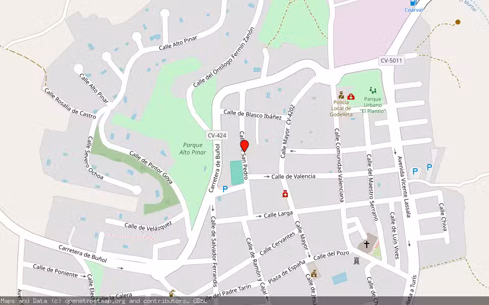 Mapa de Subasta Inmueble (Local comercial) en Godelleta, Valencia/València