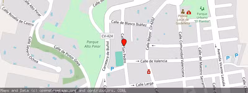 Mapa de Subasta de Inmueble (Local comercial) en Godelleta, Valencia 