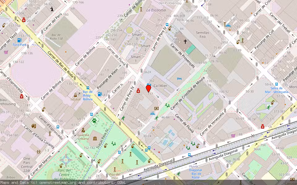 Mapa de Subasta Inmueble (Garaje) en Barcelona