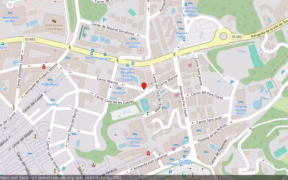 Mapa de Subasta Inmueble (Vivienda) en Lloret De Mar, Girona