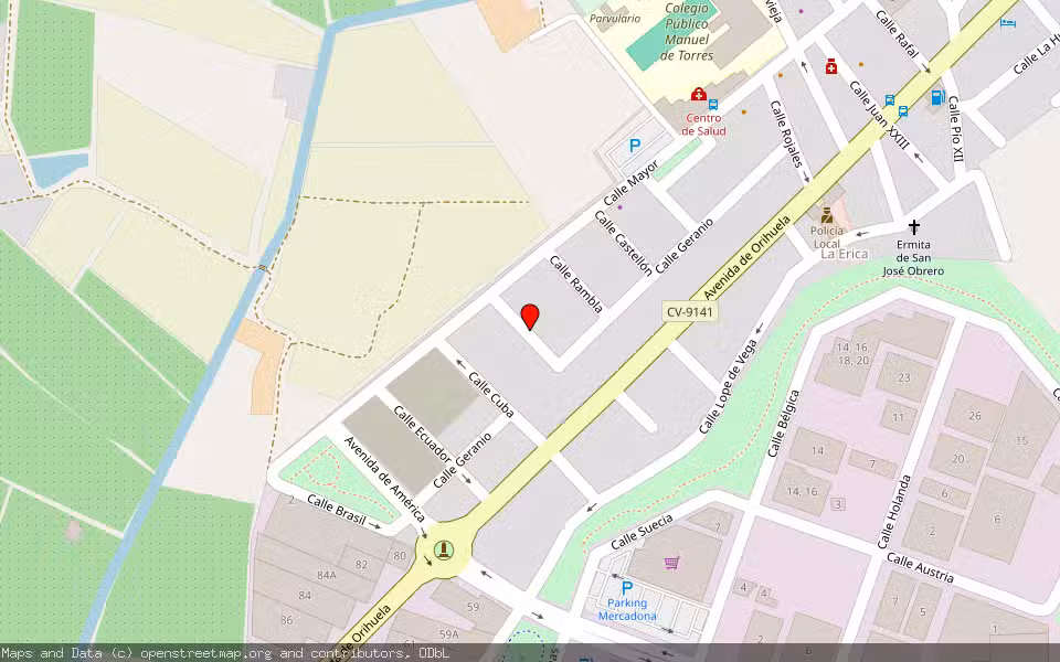 Mapa de Subasta Inmueble (Garaje) en Almoradi, Alicante/Alacant