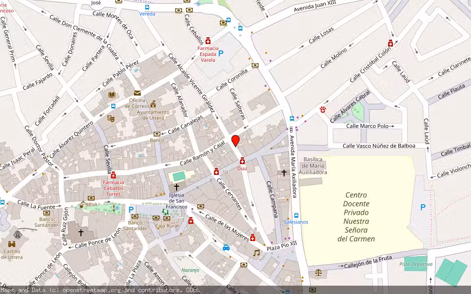 Mapa de Subasta Inmueble (Vivienda) en Utrera, Sevilla