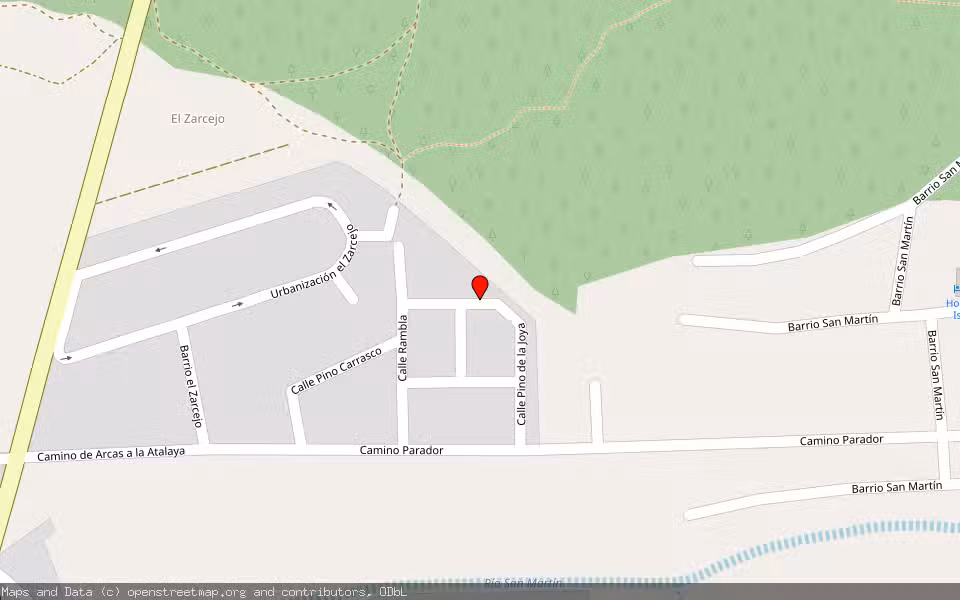 Mapa de Subasta Inmueble (Solar) en Arcas, Cuenca