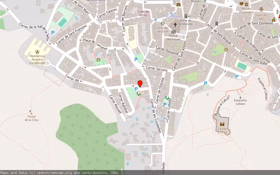 Mapa de Subasta Inmueble (Vivienda) en Oliva, Valencia/València
