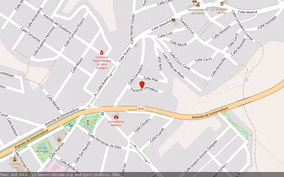 Mapa de Subasta Inmueble (Finca rústica) en Lobón, Badajoz