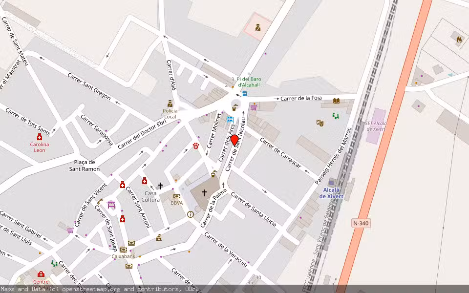 Mapa de Subasta Inmueble (Garaje) en Alcala De Xivert, Castellón/Castelló