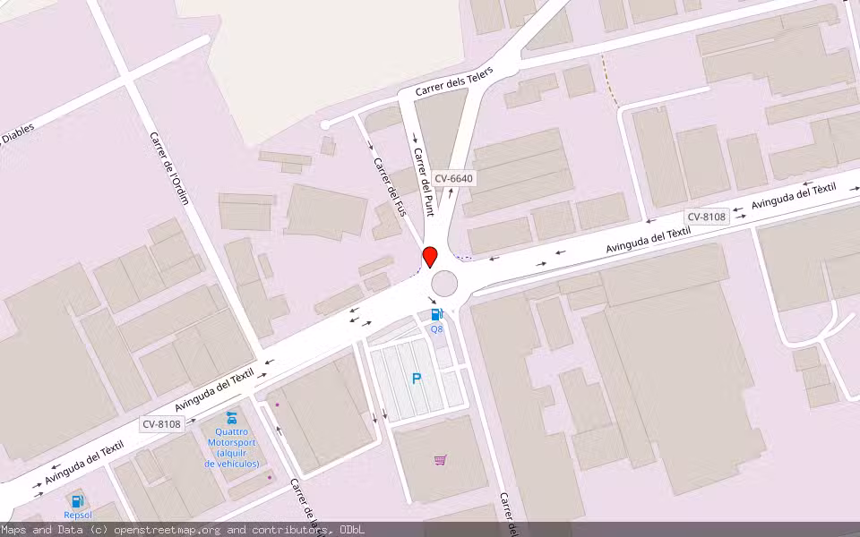 Mapa de Subasta Inmueble (Nave industrial) en Ontinyent, Valencia/València