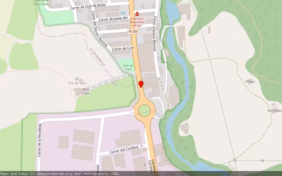 Mapa de Subasta Inmueble (Garaje) en Olot, Girona