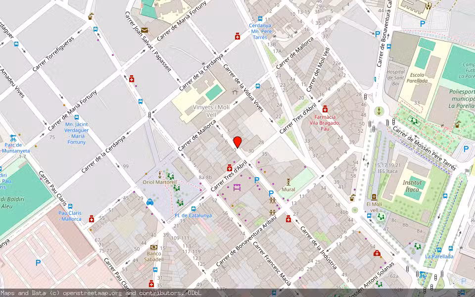 Mapa de Subasta Inmueble (Vivienda) en Sant Boi De Llobregat, Barcelona