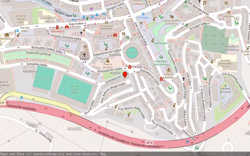 Mapa de Subasta Inmueble (Vivienda) en Eibar, Gipuzkoa