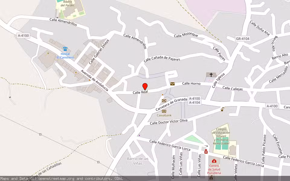 Mapa de Subasta Inmueble (Vivienda) en Purullena, Granada