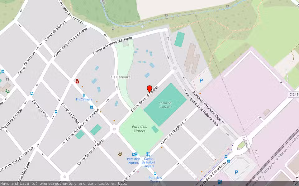 Mapa de Subasta Inmueble (Garaje) en Castelldefels, Barcelona