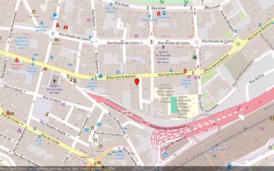 Mapa de Subasta Inmueble (Vivienda) en Vigo, Pontevedra