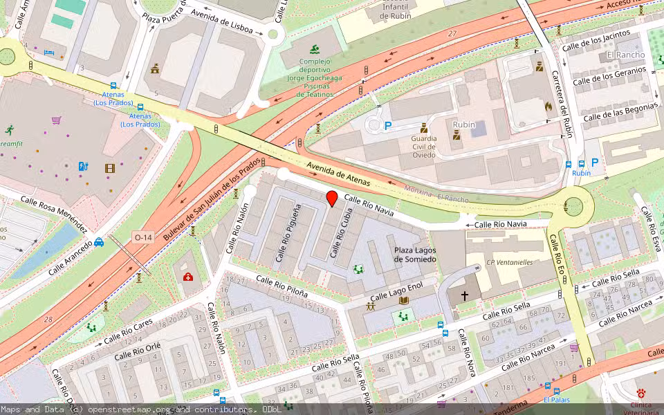Mapa de Subasta Inmueble (Vivienda) en Oviedo, Asturias